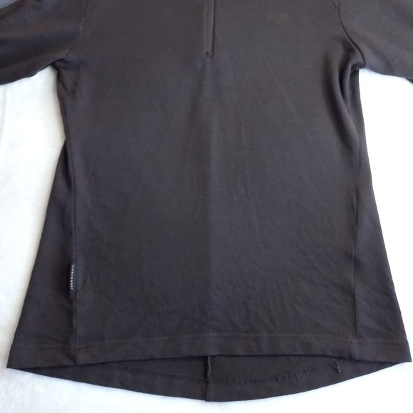Icebreaker Merino Wool Brown Zip Neck Sweater (M) - Picture 5 of 9